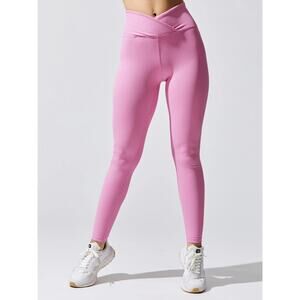NEW Years Of Ours Veronica Pink Ribbed Pull On Activewear Leggings Pants  Sz M